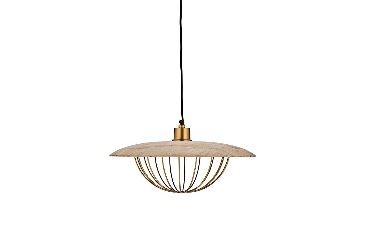 Freyza - Nkuku Chakai Wood & Metal Large Pendant