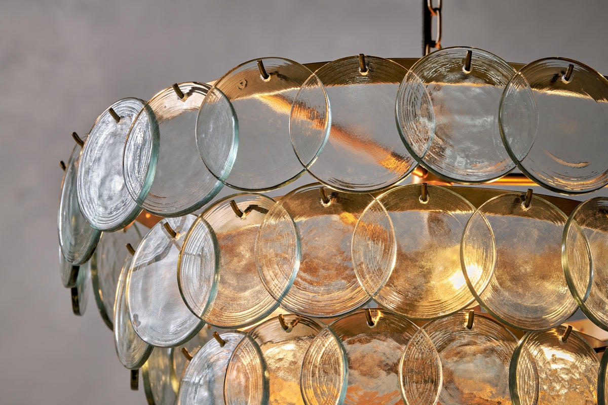 Freyza - Nkuku Kagitha Recycled Glass Statement Chandelier