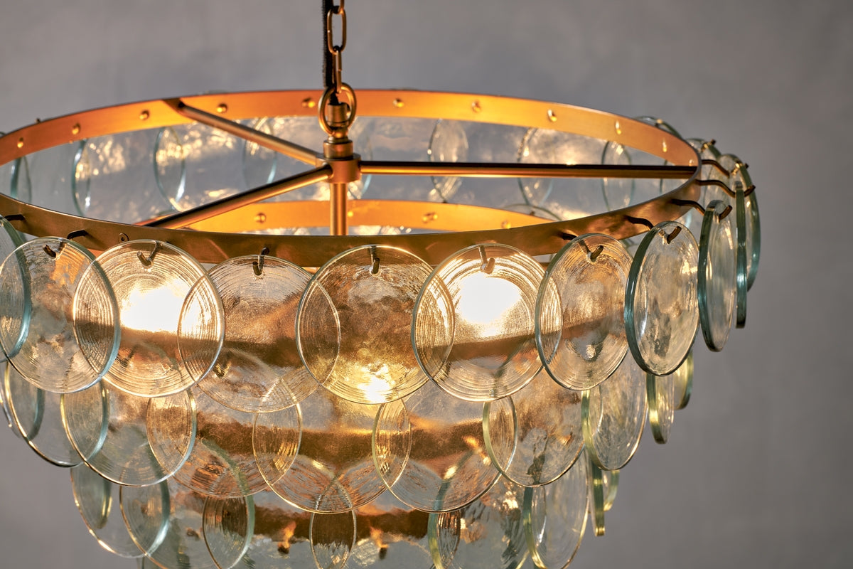 Freyza - Nkuku Kagitha Recycled Glass Statement Chandelier