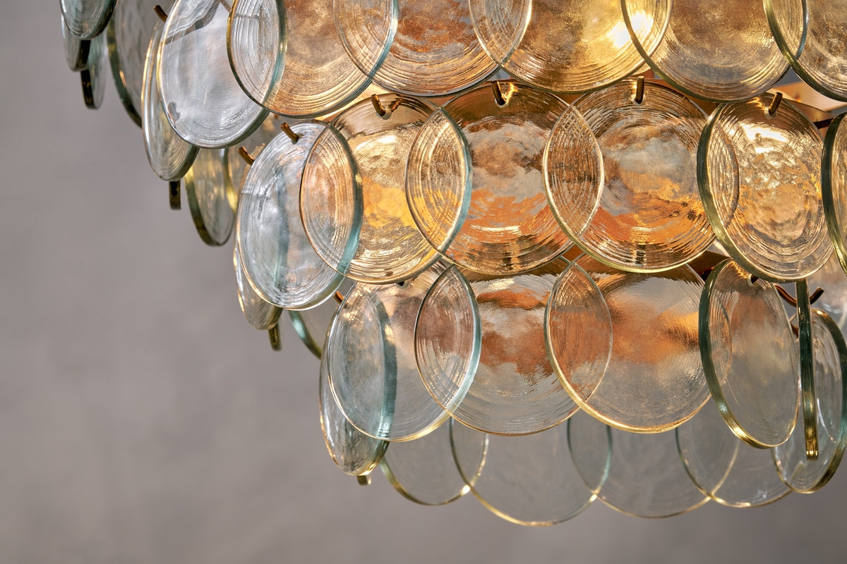 Freyza - Nkuku Kagitha Recycled Glass Statement Chandelier