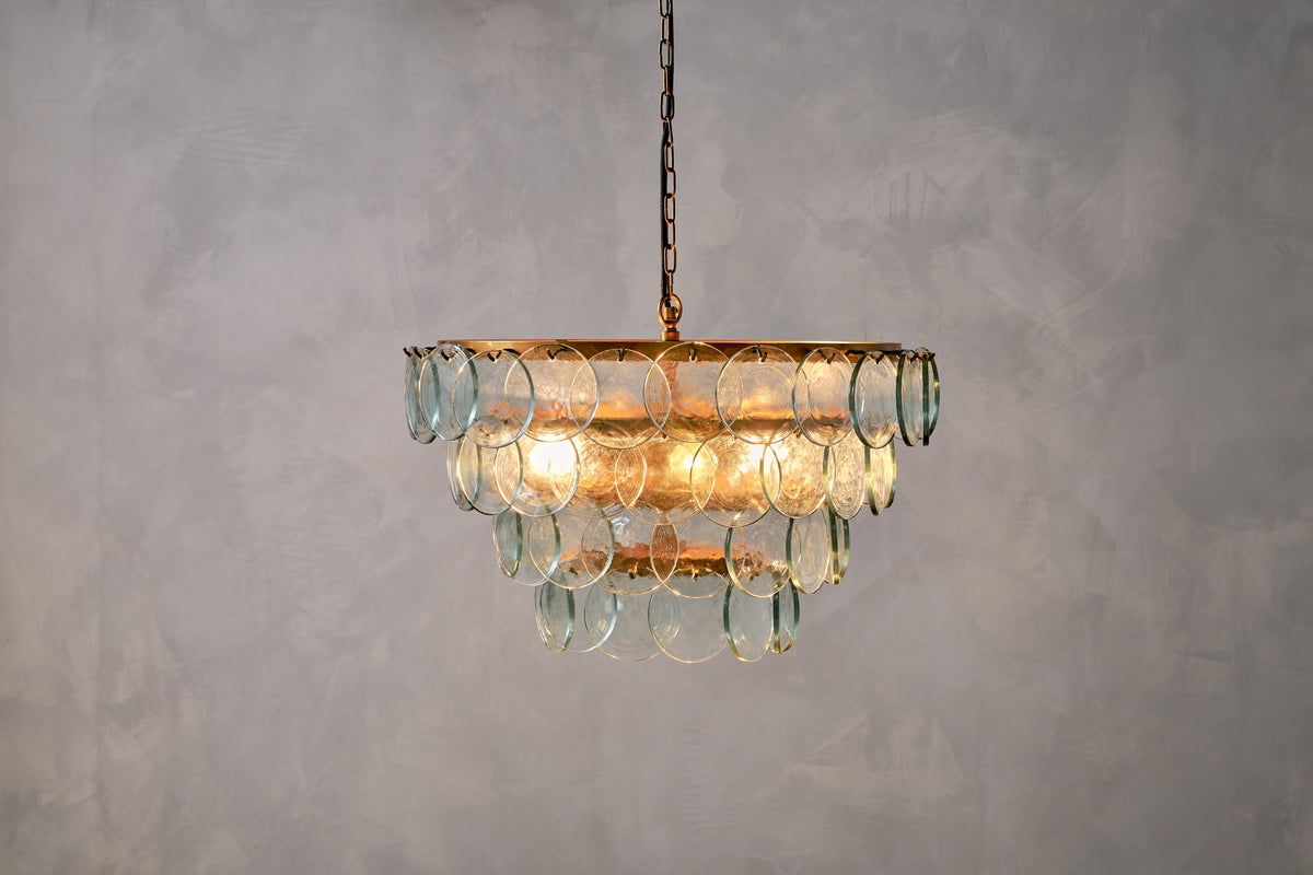 Freyza - Nkuku Kagitha Recycled Glass Statement Chandelier