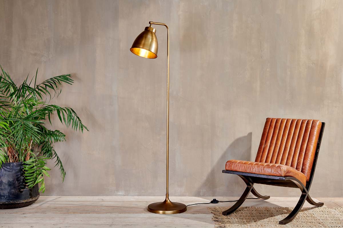 Freyza - Nkuku Muturi Floor Lamp Antique Brass