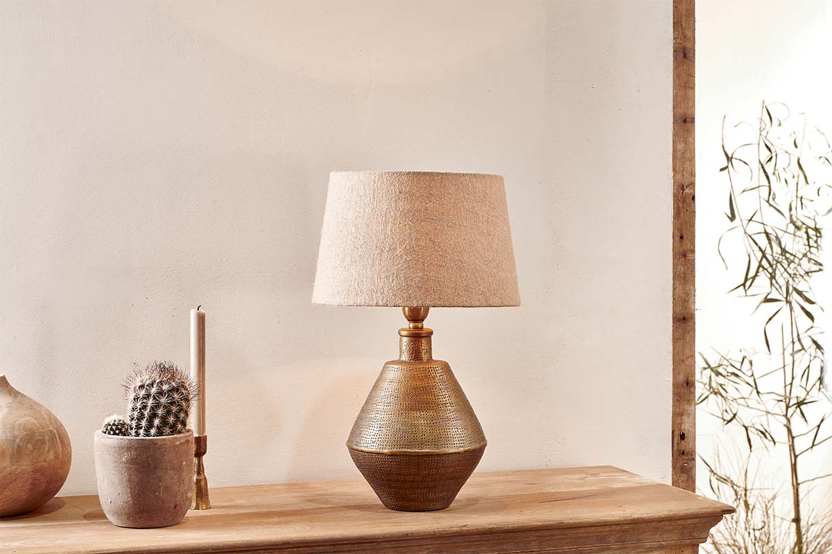 Nalgonda | Elegant Antique Brass Small Table Lamp for Cozy Spaces 1