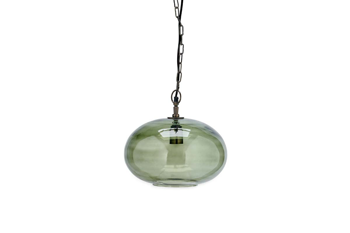Freyza - Nkuku Otoro Recycled Green Glass Pendant Small Round