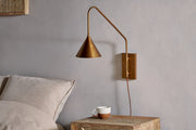 Freyza - Nkuku Thottam Swing Arm Wall Lamp Antique Brass