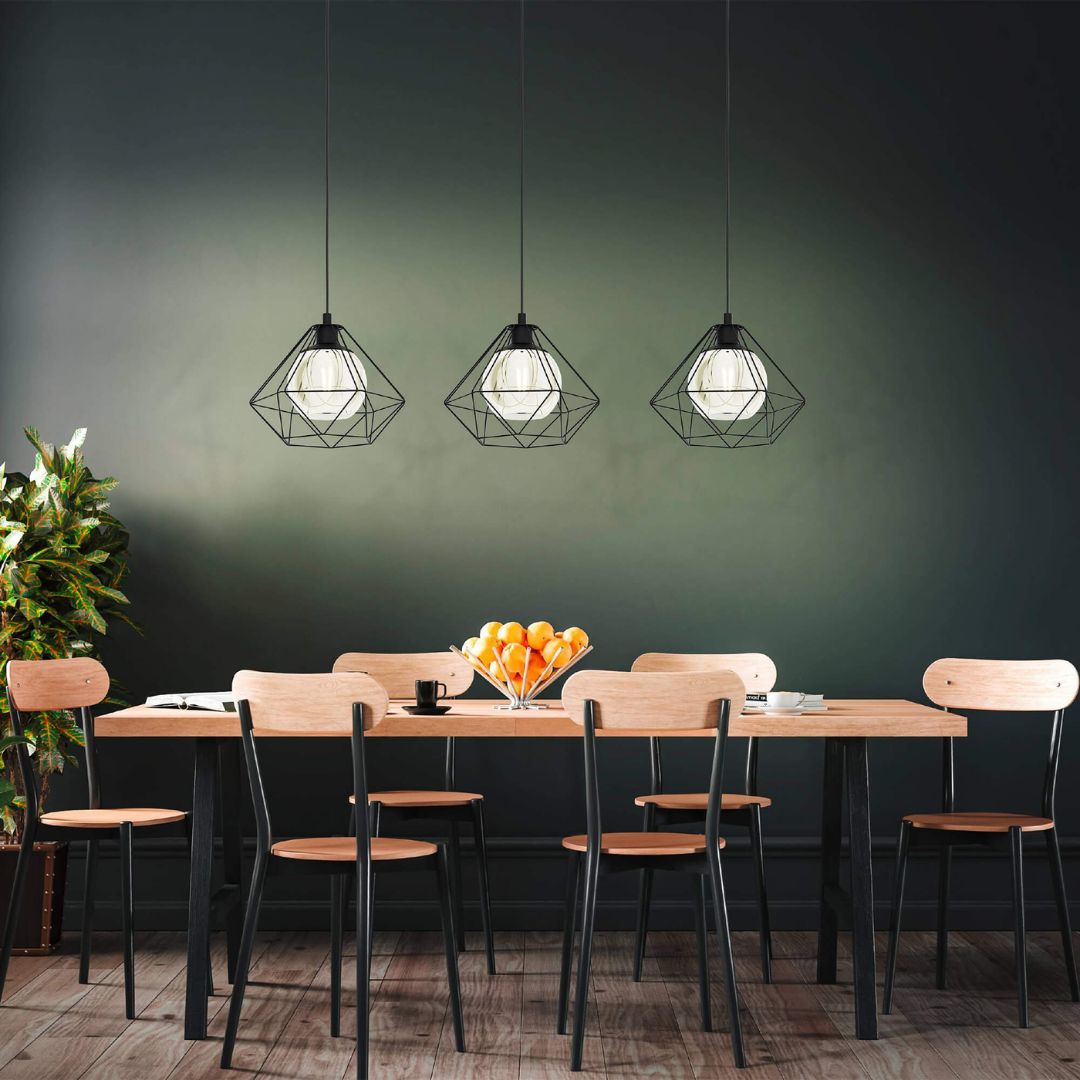 Nocturne | Stylish Modern Black 3-Light Ceiling Pendant Bar 1