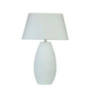 Freyza - Tall White Ceramic Table Lamp | Textured Sculptural Design | Modern Lighting for Side & Console Tables