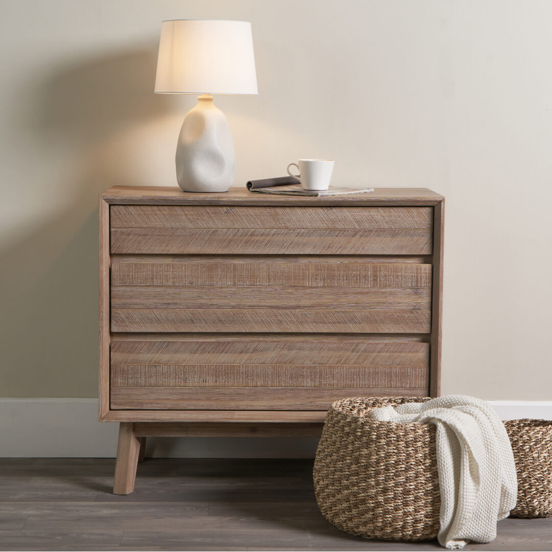 Freyza – Cream Ceramic Table Lamp | Organic Sculpted Base with Natural Fabric Shade and SES14 Bulb Fitting