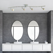 Freyza – 4-Spotlight Bar | Adjustable LED Ceiling Track Light with Satin Nickel Finish