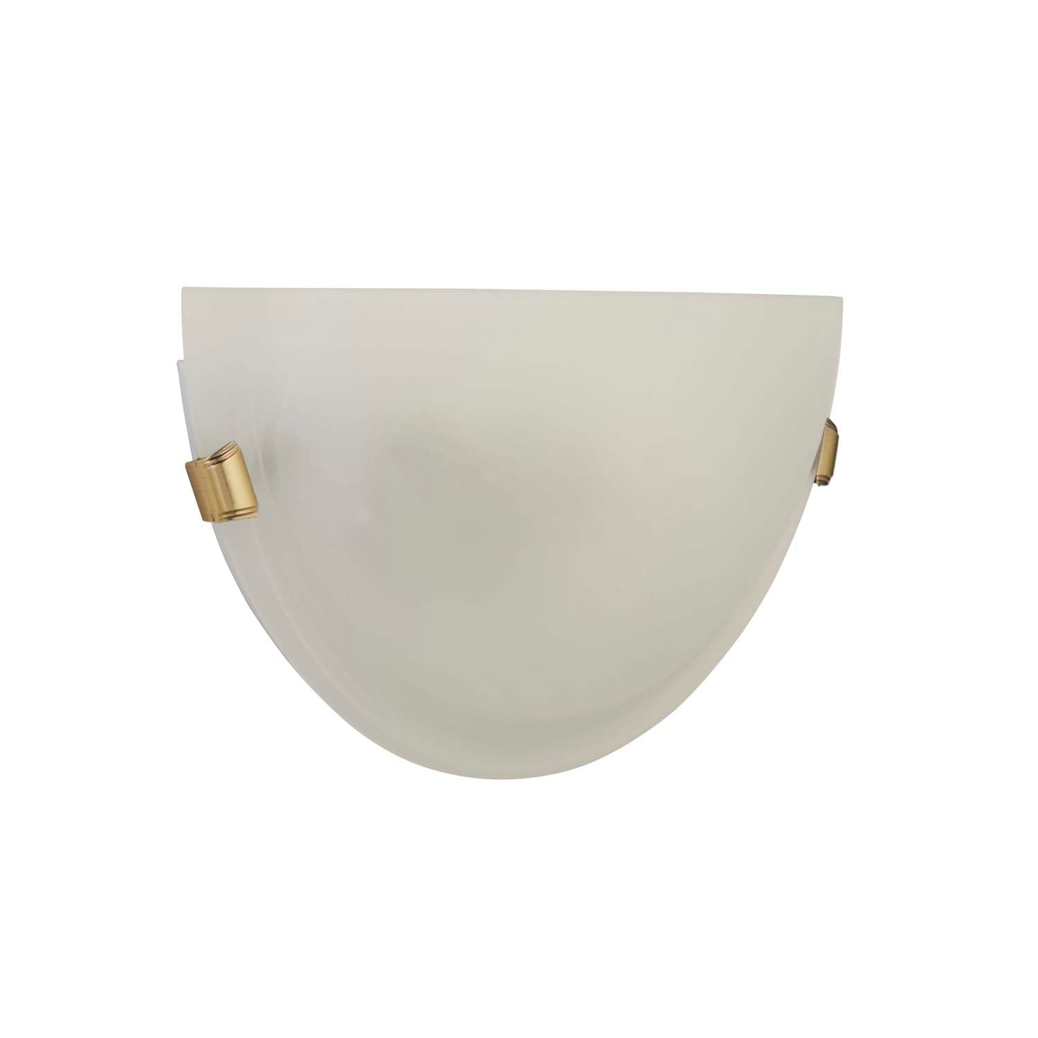 BrassElegance | Elegant Antique Brass Wall Sconce Light with Frosted Shade 4