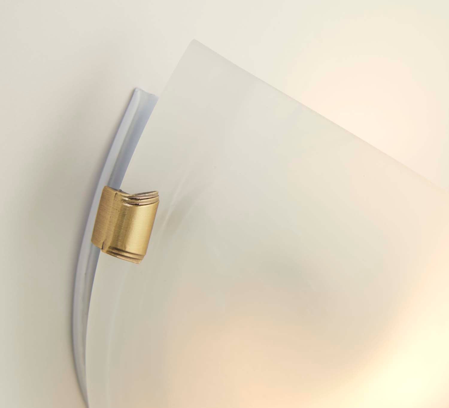 BrassElegance | Elegant Antique Brass Wall Sconce Light with Frosted Shade 5
