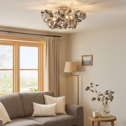 LustreChrome | Elegant Modern 3-Light Semi Flush Ceiling Fixture 1