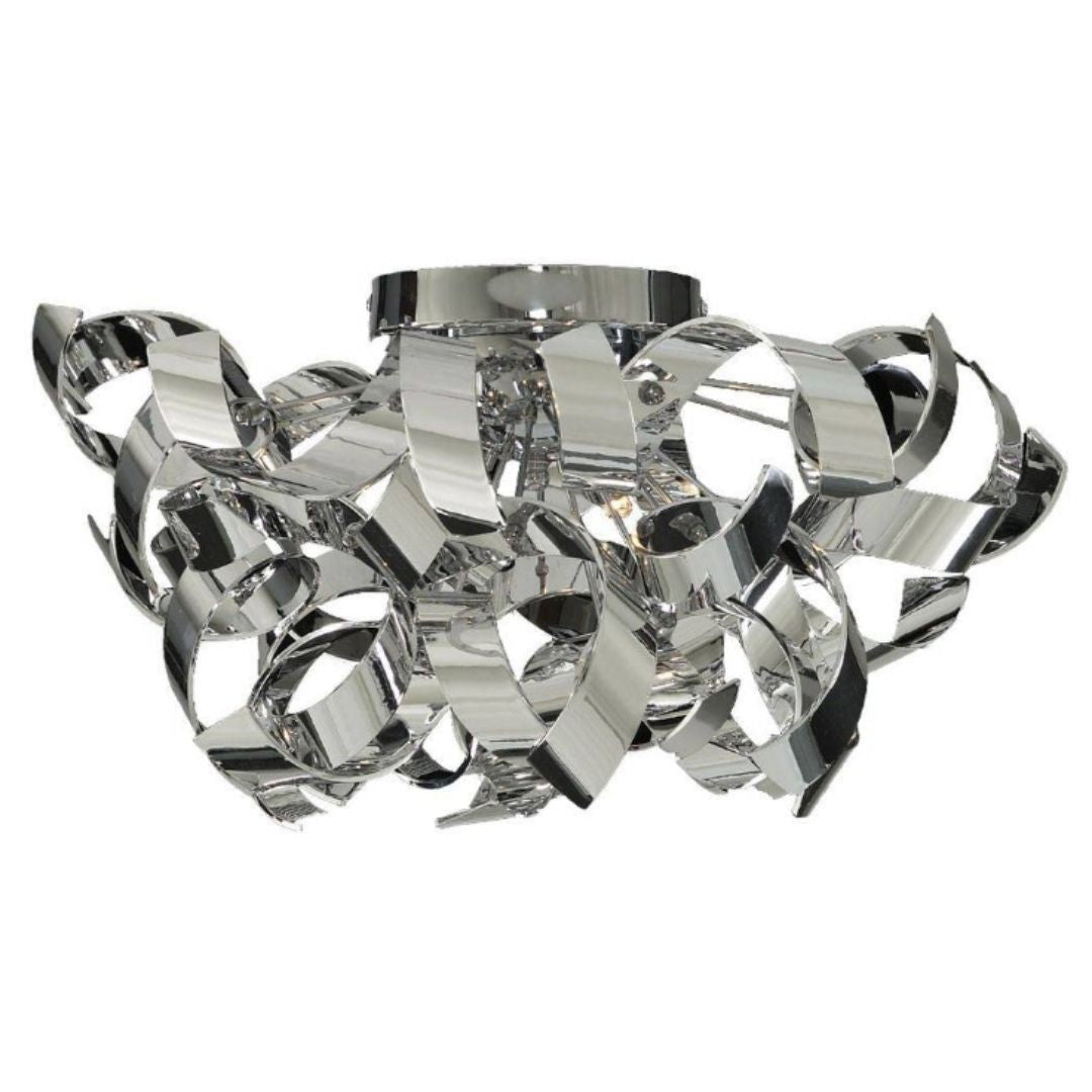 LustreChrome | Elegant Modern 3-Light Semi Flush Ceiling Fixture 2