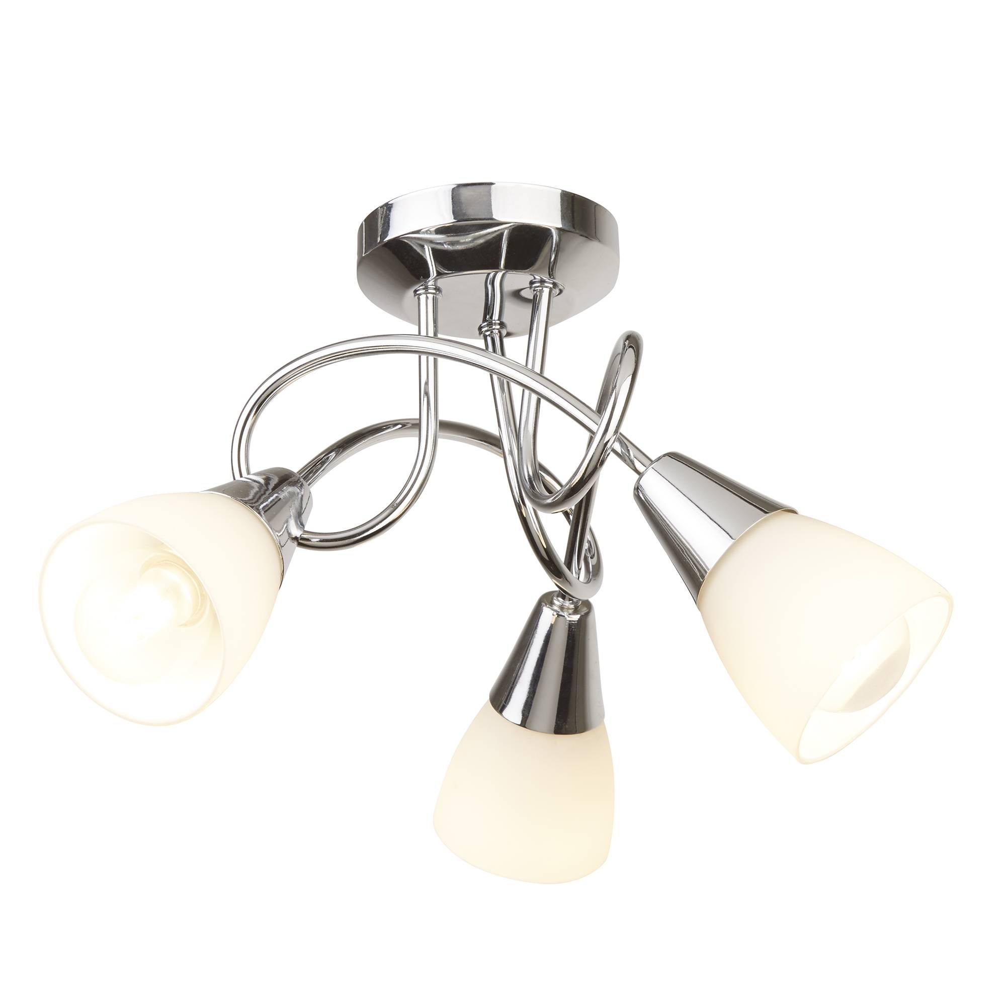Freyza - Bronx Semi-Flush Ceiling Light Polished Chrome