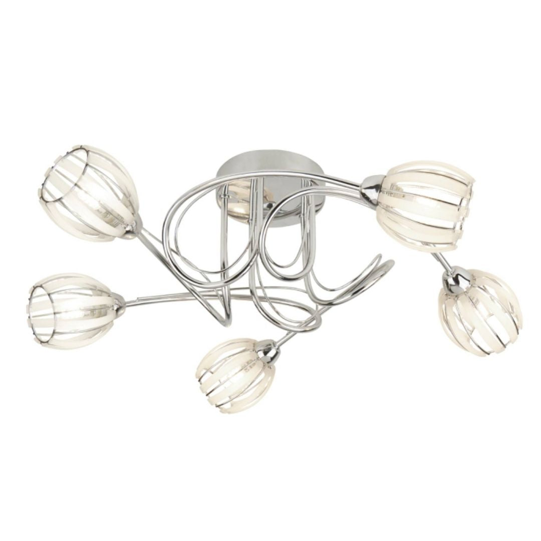 Freyza - Isha 5 Light Semi Flush Ceiling Light