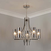 Freyza - Davina 5 Light Chrome Pendant Chandelier