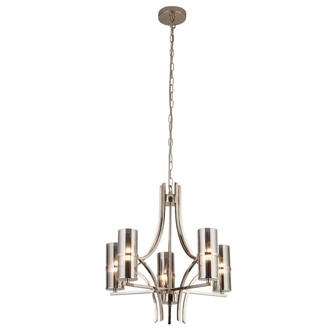 Freyza - Davina 5 Light Chrome Pendant Chandelier