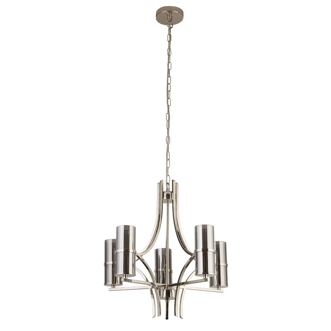 Freyza - Davina 5 Light Chrome Pendant Chandelier