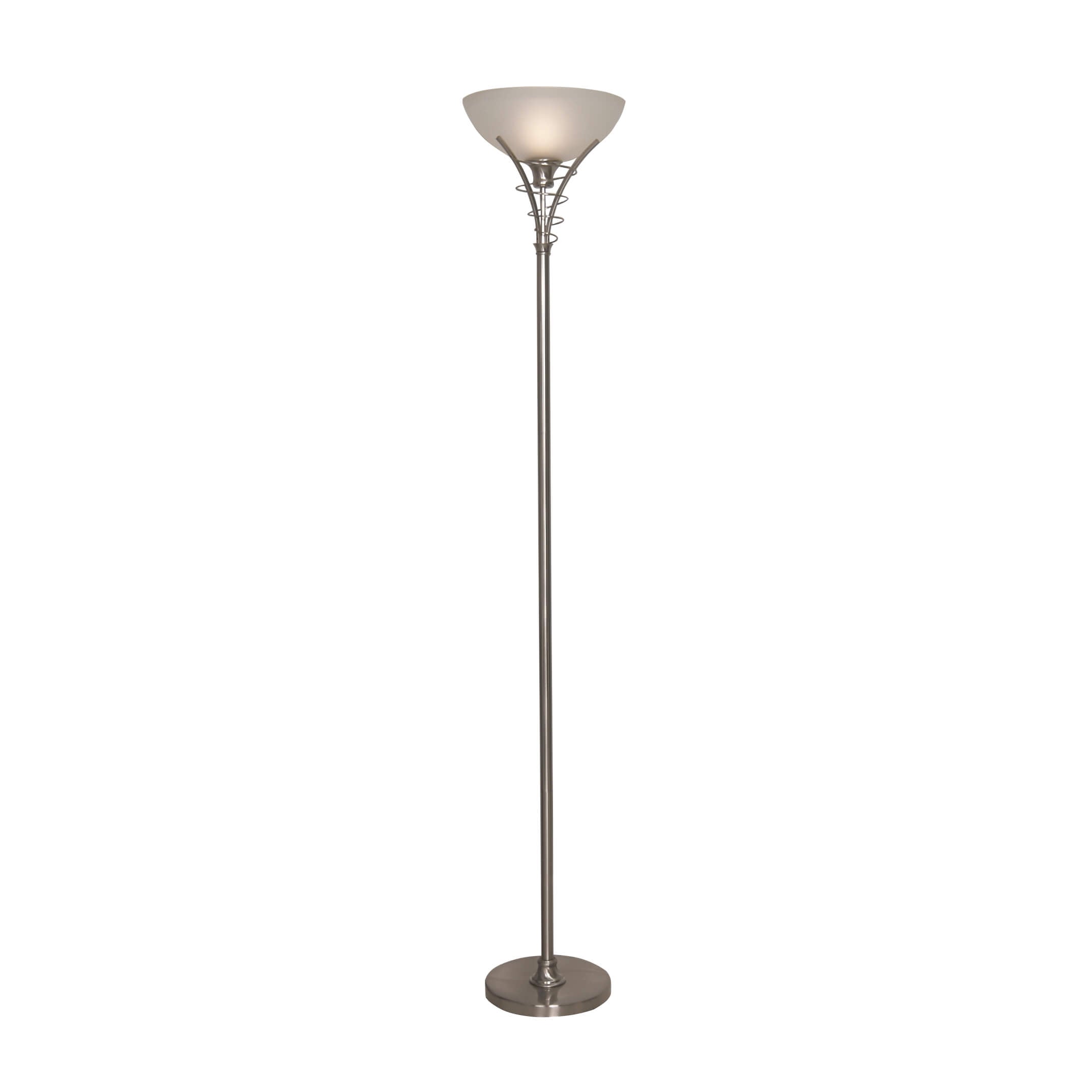 Freyza - Gretta Satin Nickel Uplighter Floor Lamp