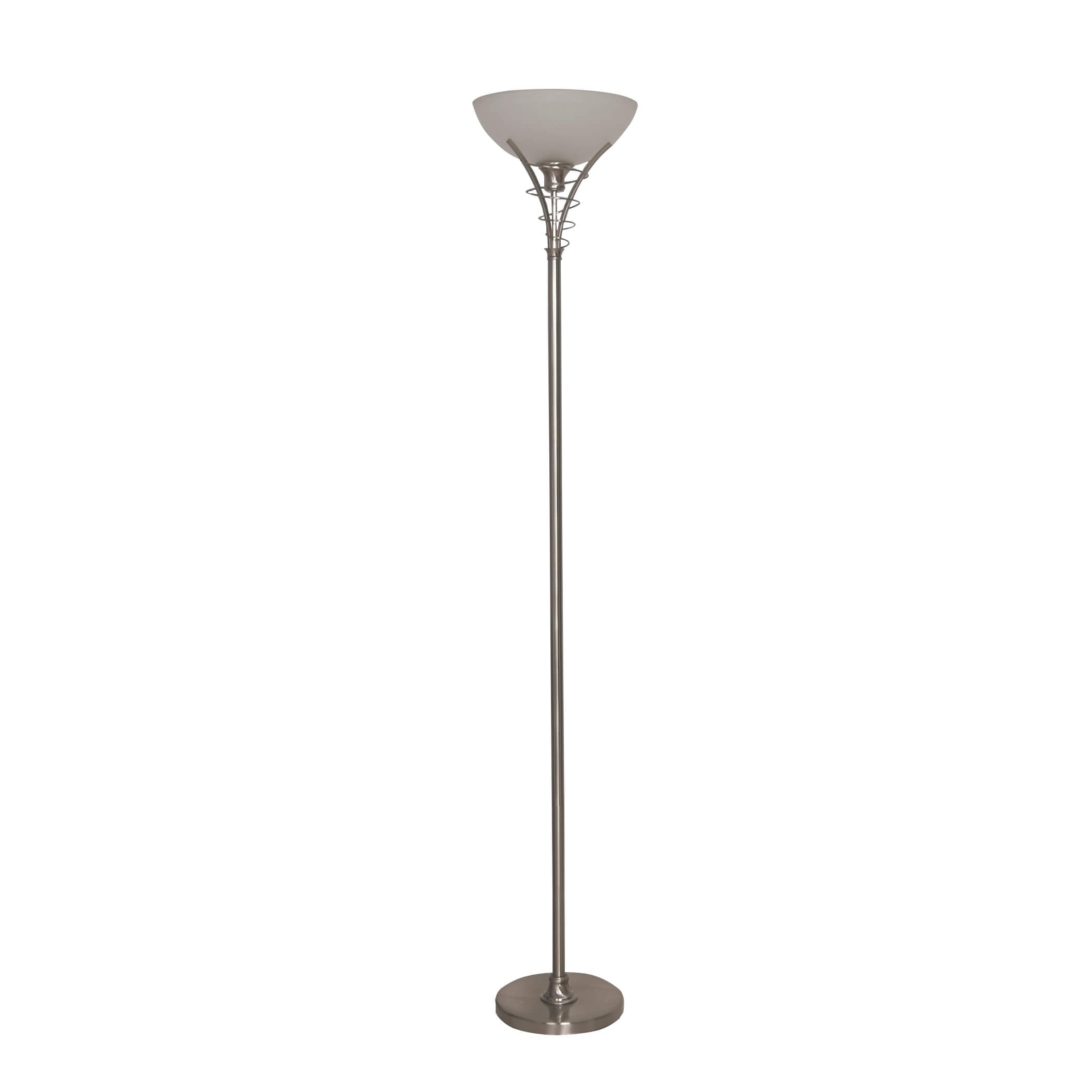 Freyza - Gretta Satin Nickel Uplighter Floor Lamp