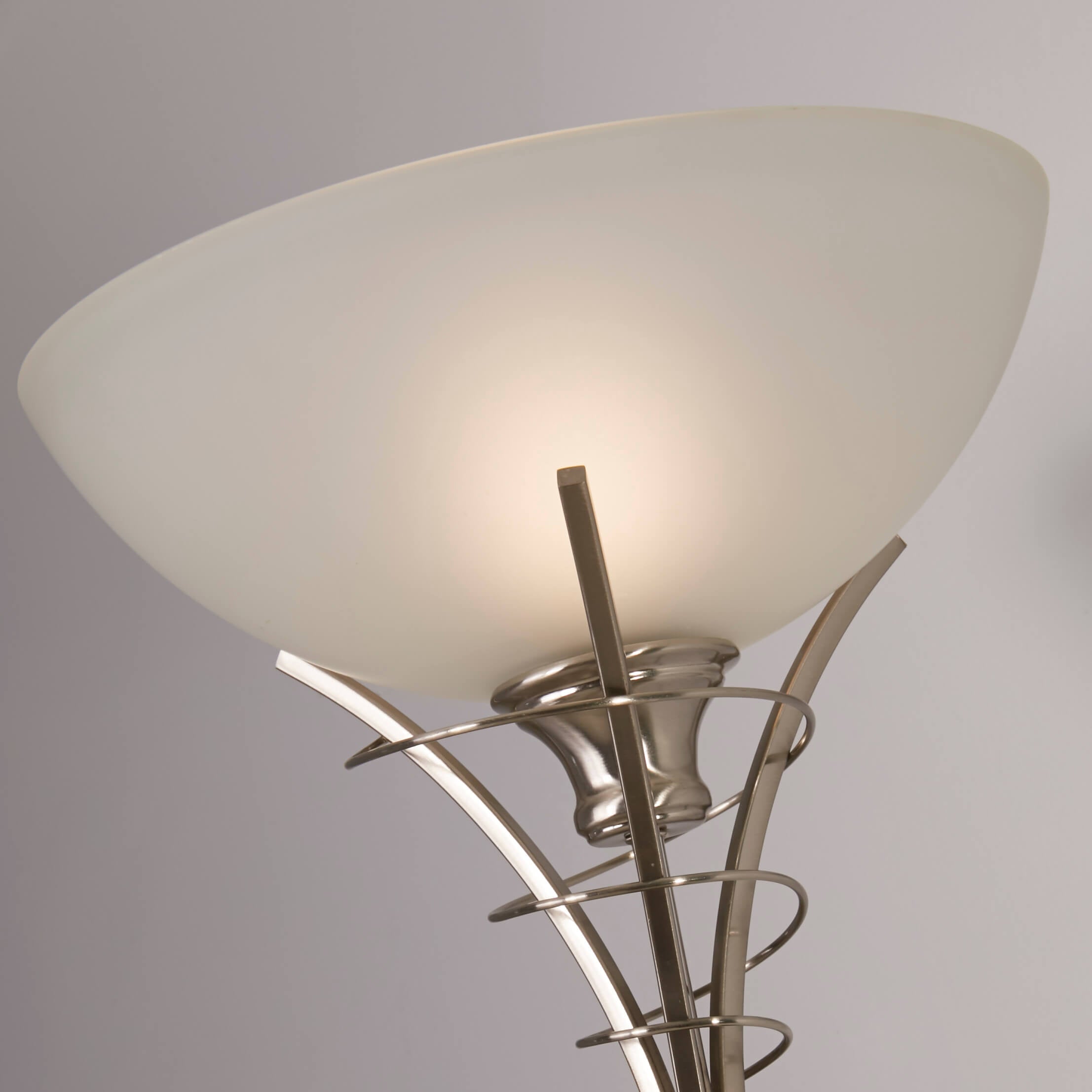 Freyza - Gretta Satin Nickel Uplighter Floor Lamp