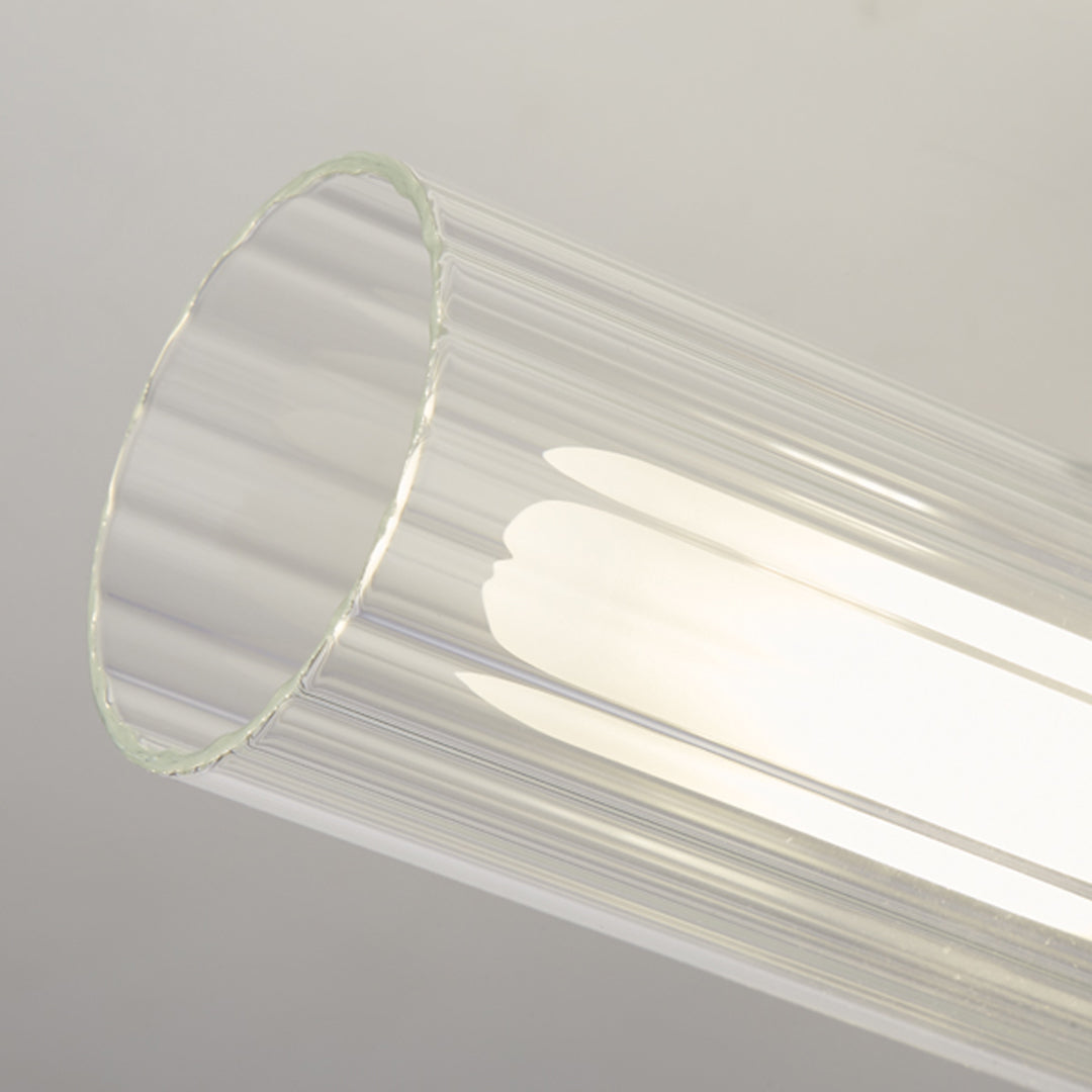Freyza - Bathroom Ceiling Flush Light | 3-Light Chrome Fixture with Ridged Glass Shades | IP44 Rated Modern Lighting for Damp Environments