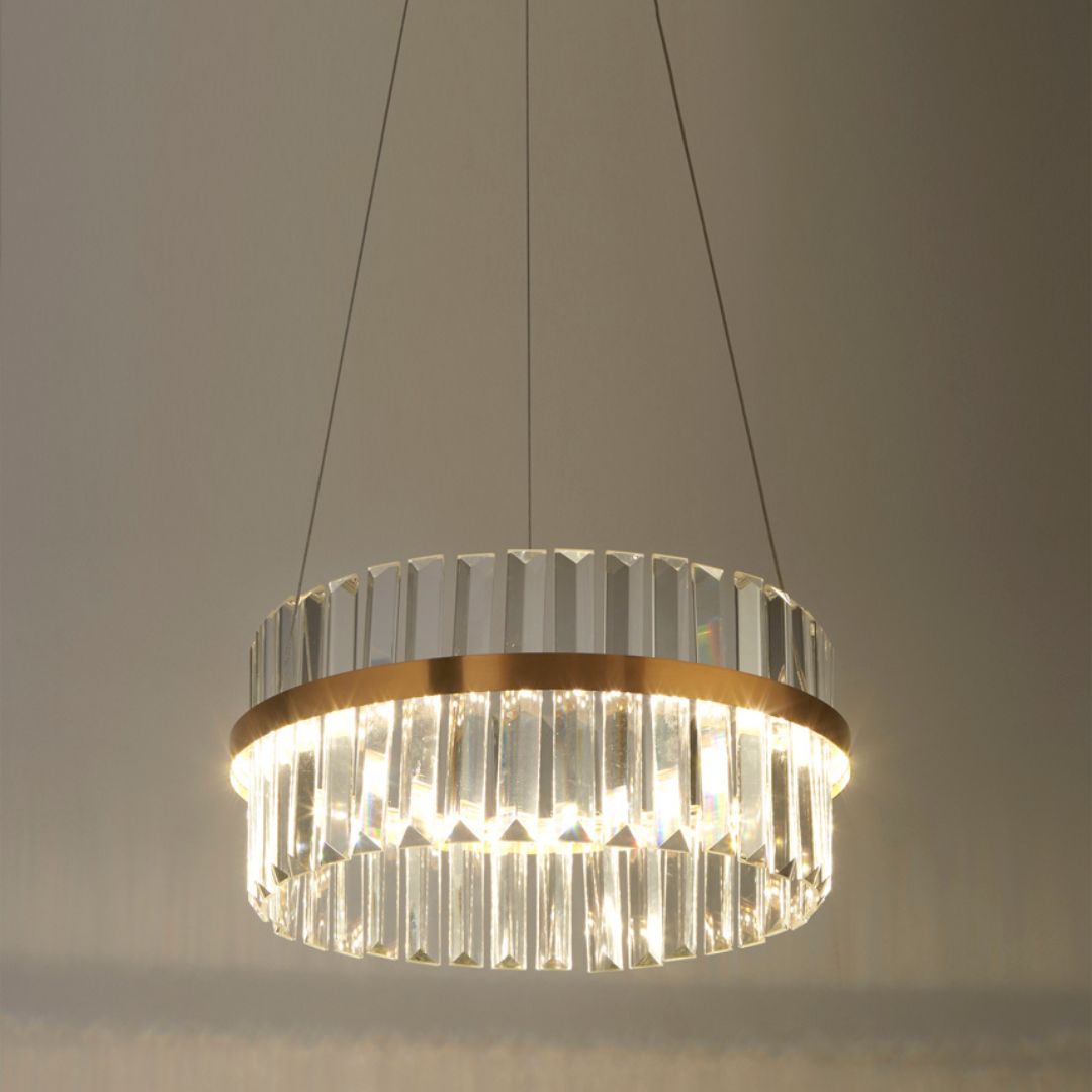 Freyza - Camburn Brushed Gold Halo LED Pendant Ceiling Light