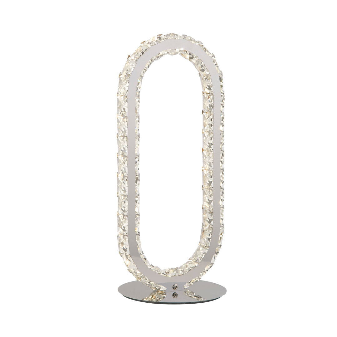 Mendoza | Sleek Polished Chrome LED Table Lamp with Glass Detail 3