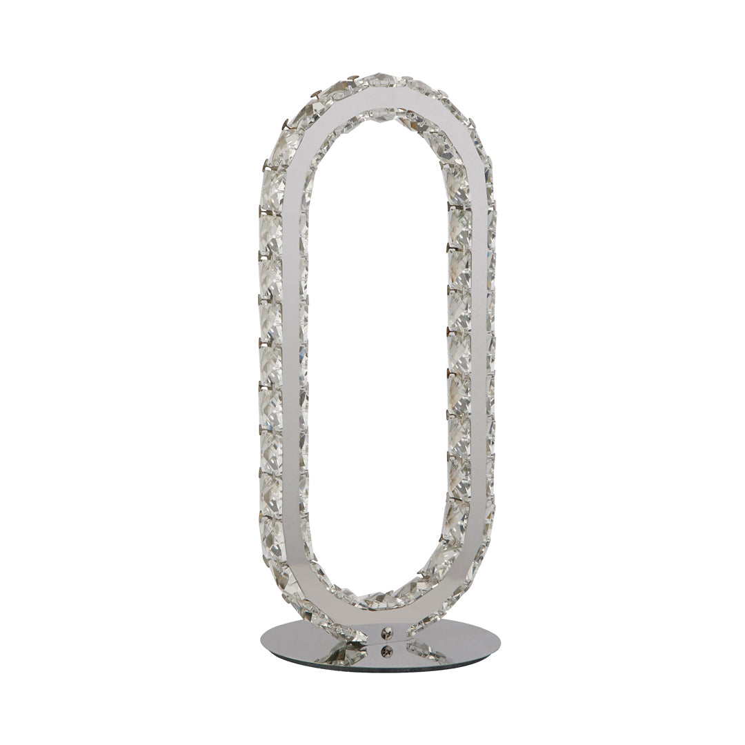 Mendoza | Sleek Polished Chrome LED Table Lamp with Glass Detail 4