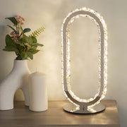 Mendoza | Sleek Polished Chrome LED Table Lamp with Glass Detail 1