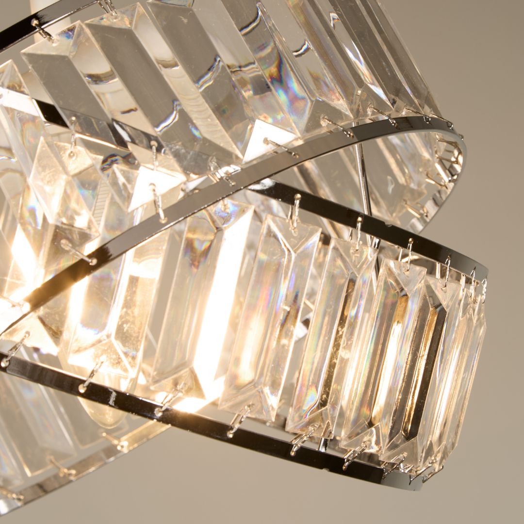Freyza - Glencoe Clear Chrome Ceiling Pendant Shade
