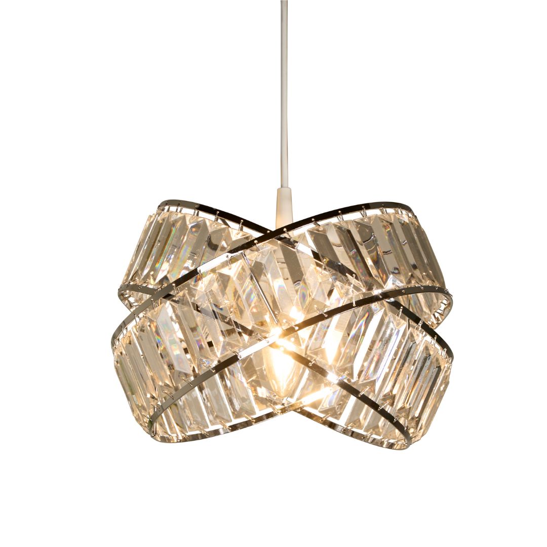 Freyza - Glencoe Clear Chrome Ceiling Pendant Shade