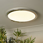 Luminara | Elegant Polished Chrome Crystal LED Ceiling Light 1