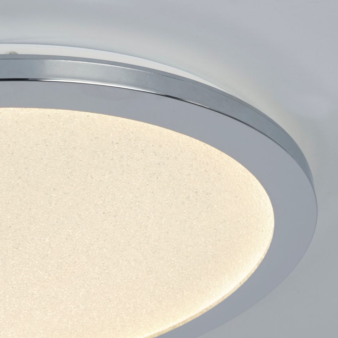 Luminara | Elegant Polished Chrome Crystal LED Ceiling Light 3