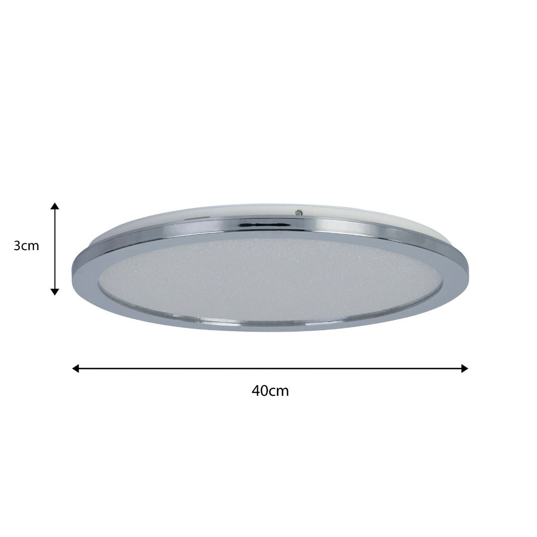 Luminara | Elegant Polished Chrome Crystal LED Ceiling Light 5