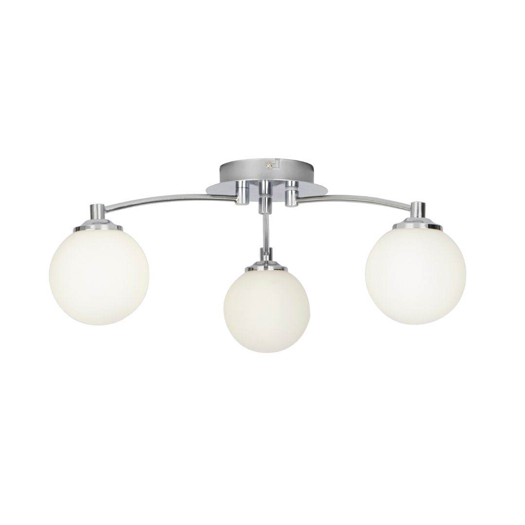 Freyza - Navarro 3 Light Chrome Semi Flush Ceiling Light