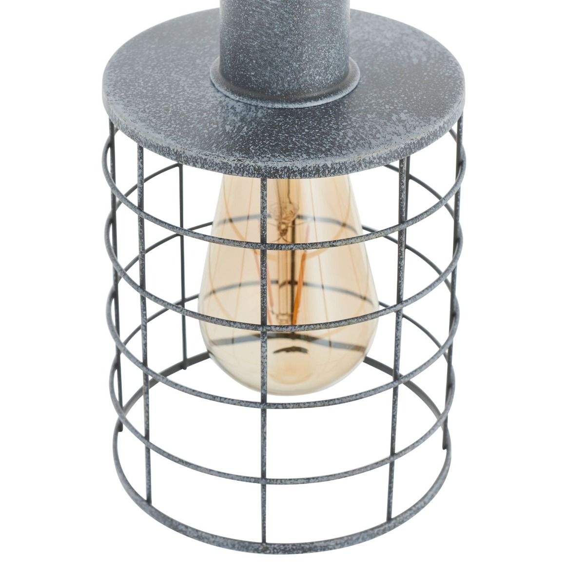 Freyza – 3-Light Concrete Effect Pendant Ceiling Light | Industrial-Style Hanging Fixture with Metal Canopies and Adjustable Cables