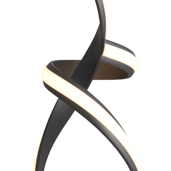 Freyza -  Matte Black LED Table Lamp | Ultra Modern Integrated LED Desk Lamp | Warm White Lighting for Living Room & Bedroom