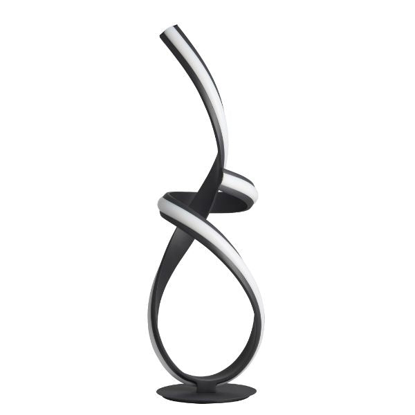 Freyza -  Matte Black LED Table Lamp | Ultra Modern Integrated LED Desk Lamp | Warm White Lighting for Living Room & Bedroom