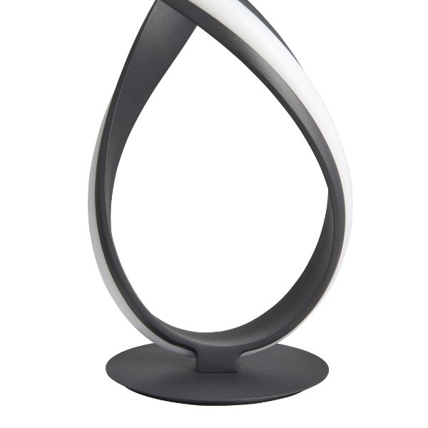 Freyza -  Matte Black LED Table Lamp | Ultra Modern Integrated LED Desk Lamp | Warm White Lighting for Living Room & Bedroom