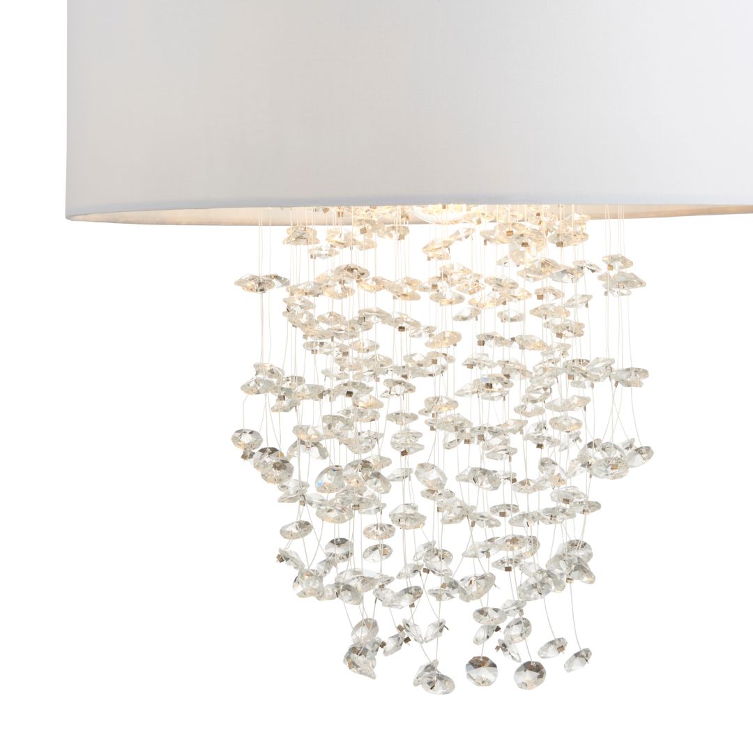 Lunaria | Elegant Silver and White Ceiling Pendant Light Fixture 4