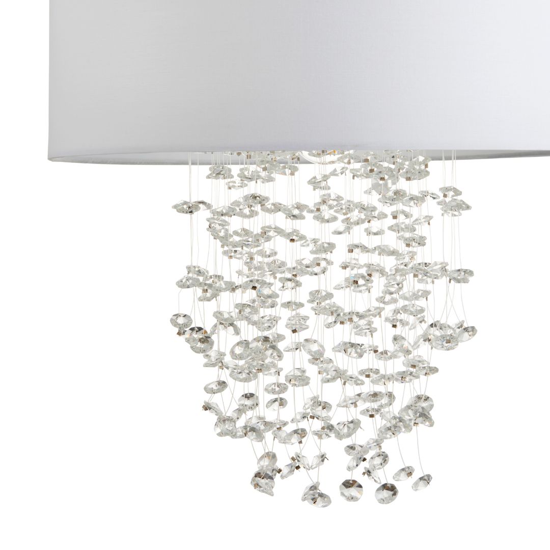 Lunaria | Elegant Silver and White Ceiling Pendant Light Fixture 5