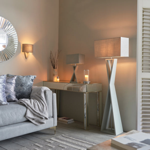 Kaden | Elegant Contemporary Grey Table Lamp with Stylish Shade 7