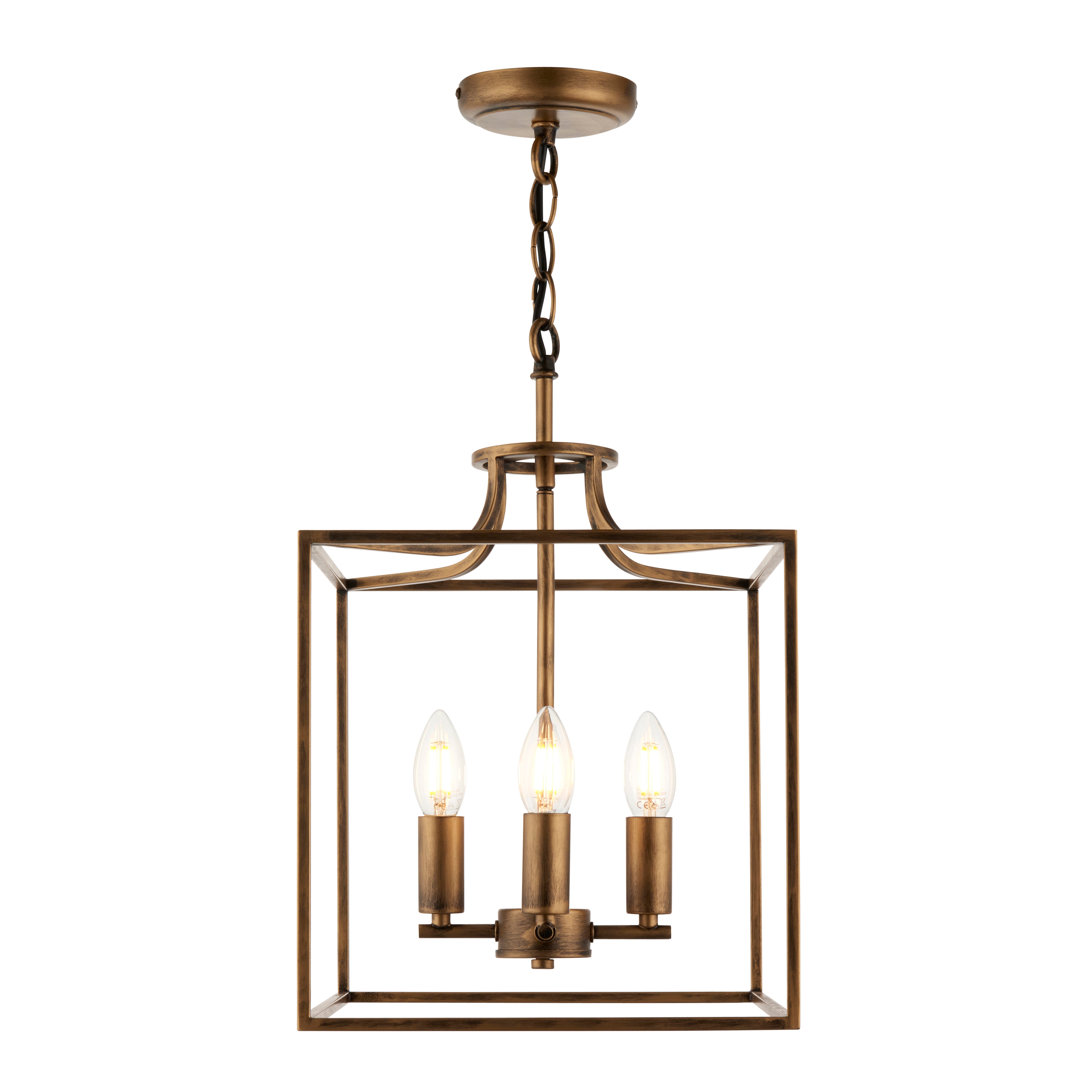 Freyza - Grove Matte Antique Brass Ceiling Light Pendant