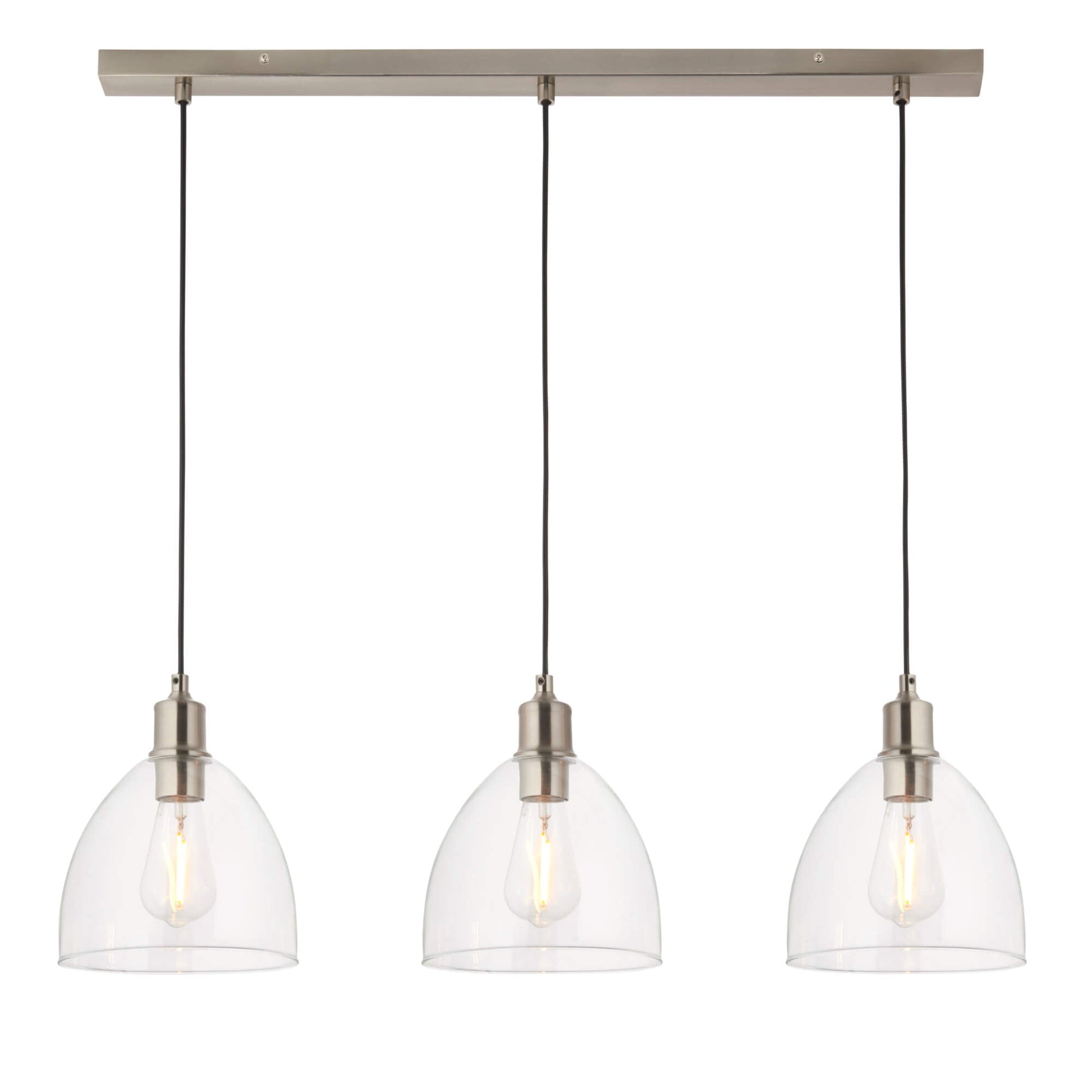 NexonLight | Chic Adjustable Nickel Glass Pendant Bar Fixture 3