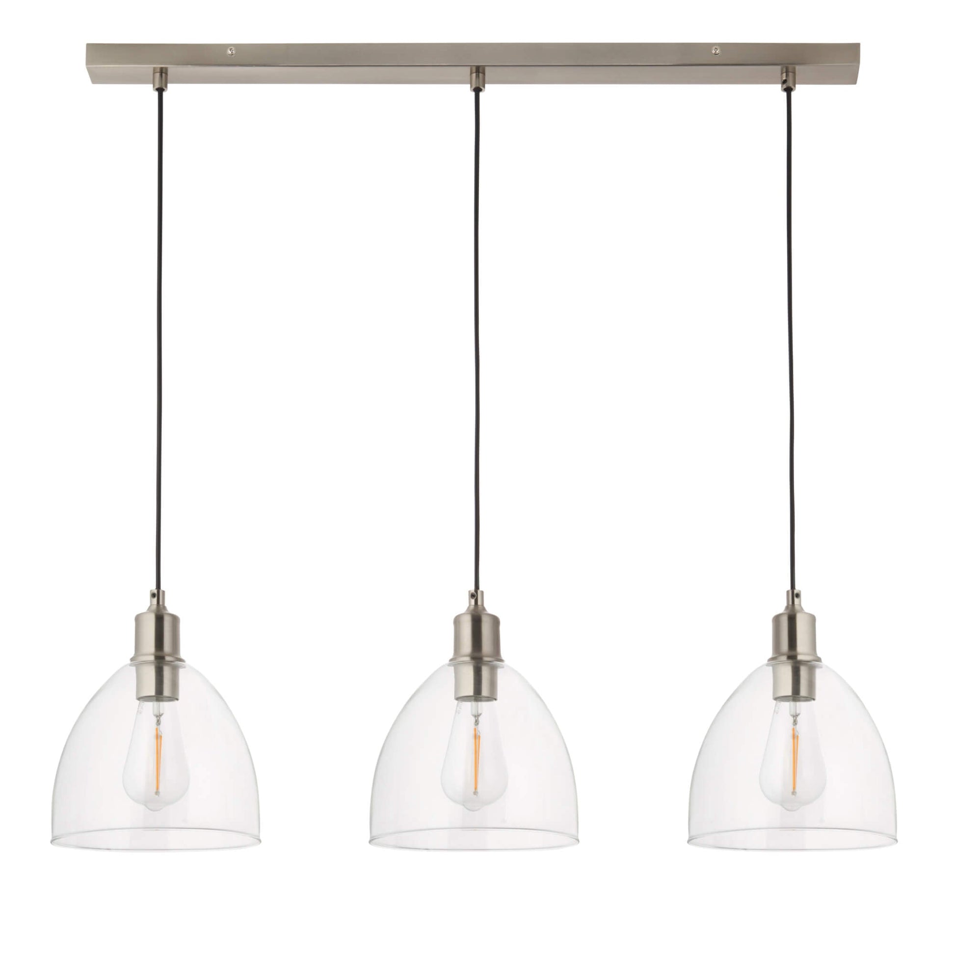 NexonLight | Chic Adjustable Nickel Glass Pendant Bar Fixture 4
