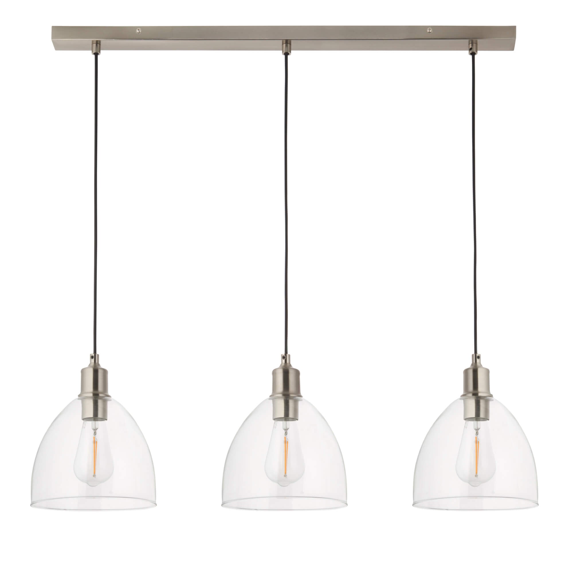 NexonLight | Chic Adjustable Nickel Glass Pendant Bar Fixture 4