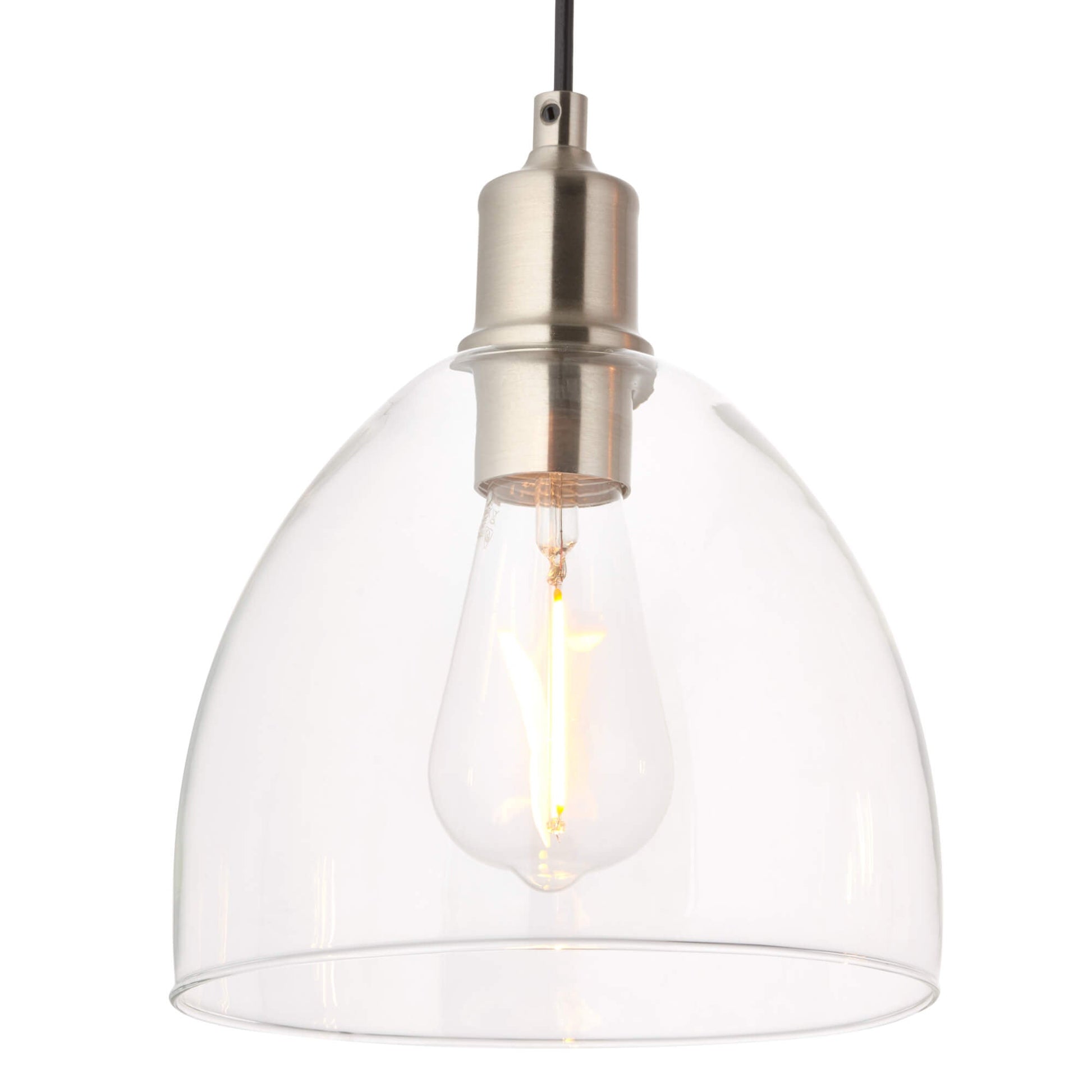 NexonLight | Chic Adjustable Nickel Glass Pendant Bar Fixture 5