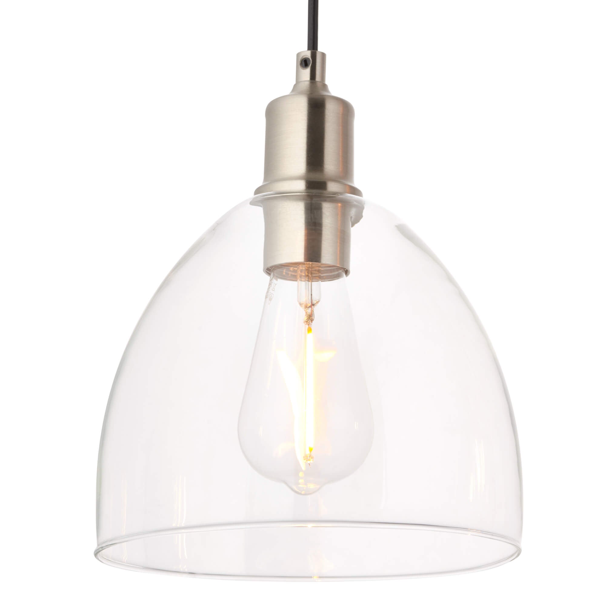 NexonLight | Chic Adjustable Nickel Glass Pendant Bar Fixture 5