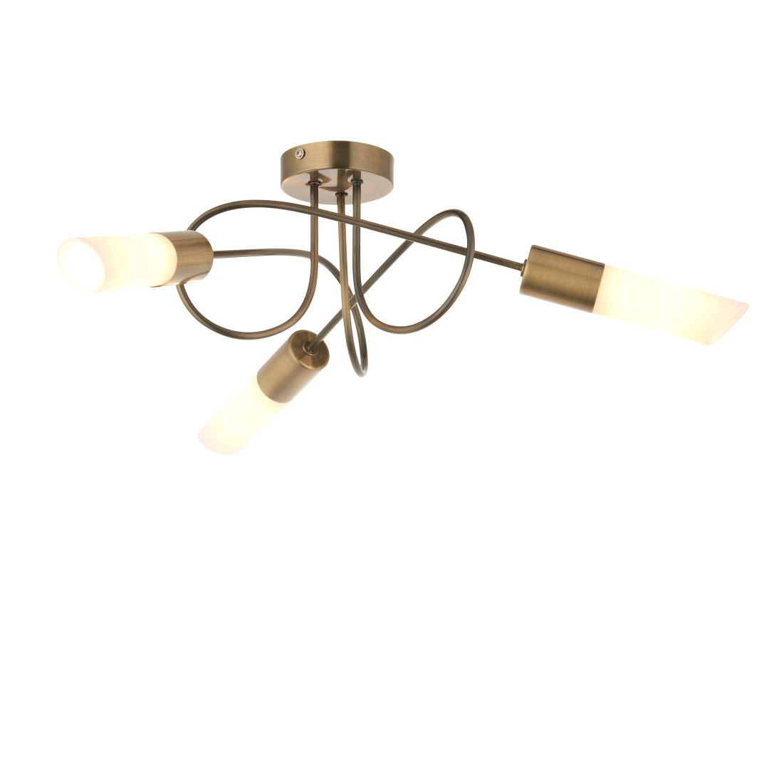 BrassLuxe | Elegant Antique Brass LED Ceiling Light Fixture 3